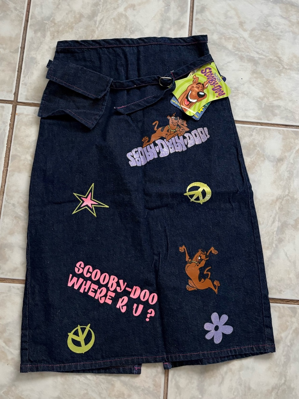NWT Scooby-Doo denim girls skirt 1999 vintage!